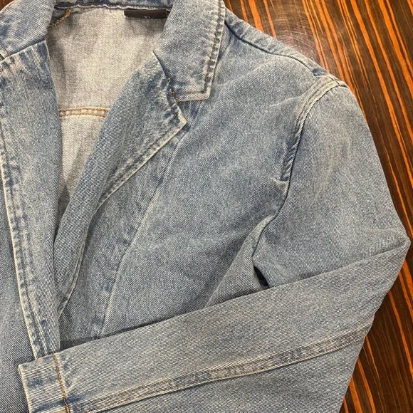 MIOU MUSE | DENIM OVERSIZE BLAZER Size Small - Picture 9 of 11